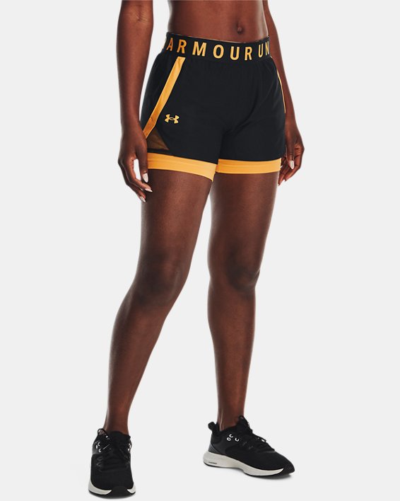 Women's UA Play Up 2-in-1 Shorts, Black, pdpMainDesktop image number 0